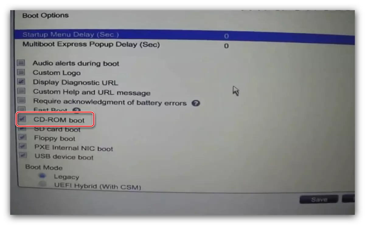 Nemokake titik saka drive ing laptop BIOS HP lawas kanggo nginstal disk minangka operator utama