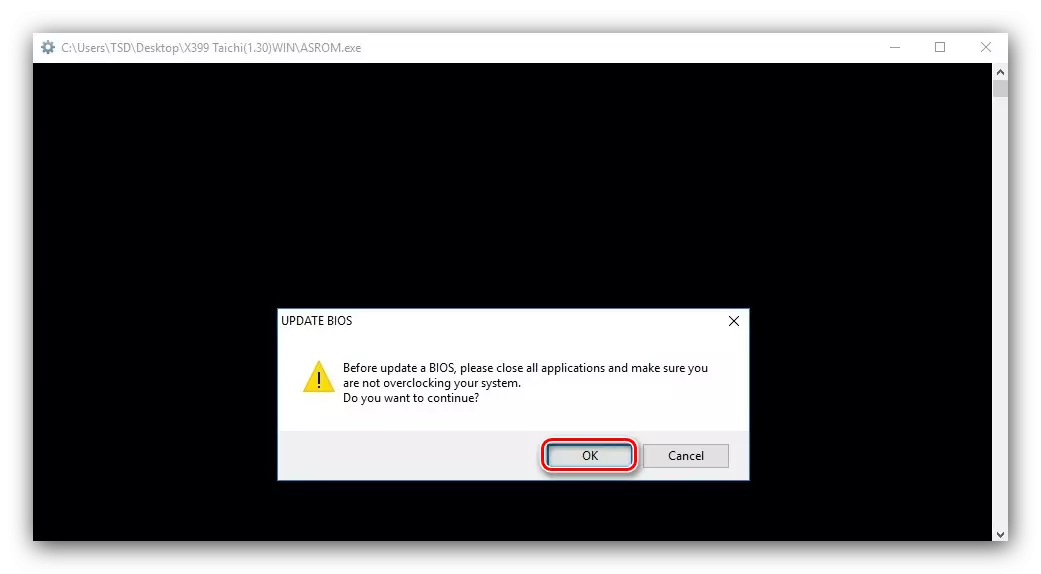 Warnung beim Aktualisieren von Update BIOS ASROCK-Karten mit der Windows-Methode