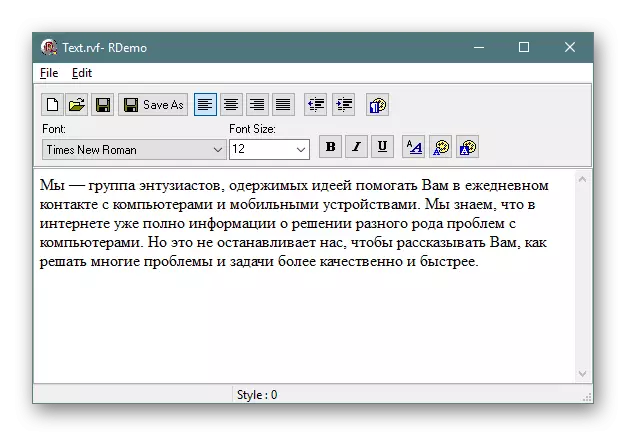 Zobrazenie obsahu otvoreného súboru v editore TRICHVIEW
