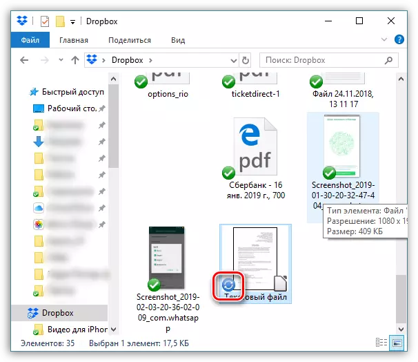Pag-synchronize ng mga file sa Dropbox sa computer