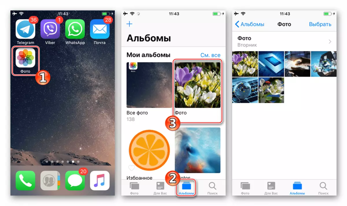 Viber for iPhone-forsendelsesbilde fra Application Photo gjennom Messenger