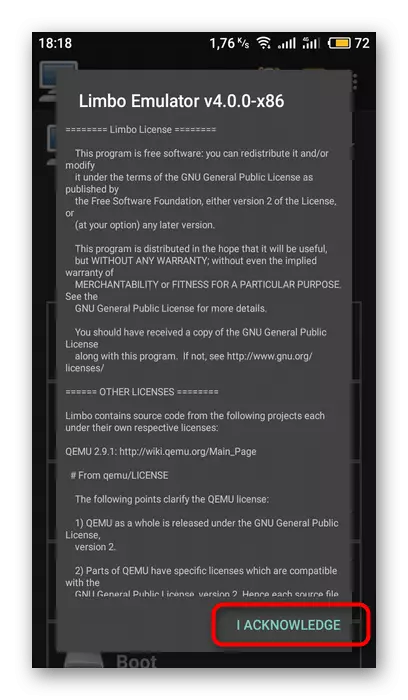 Potvrda pravila za korištenje Limbo PC emulator