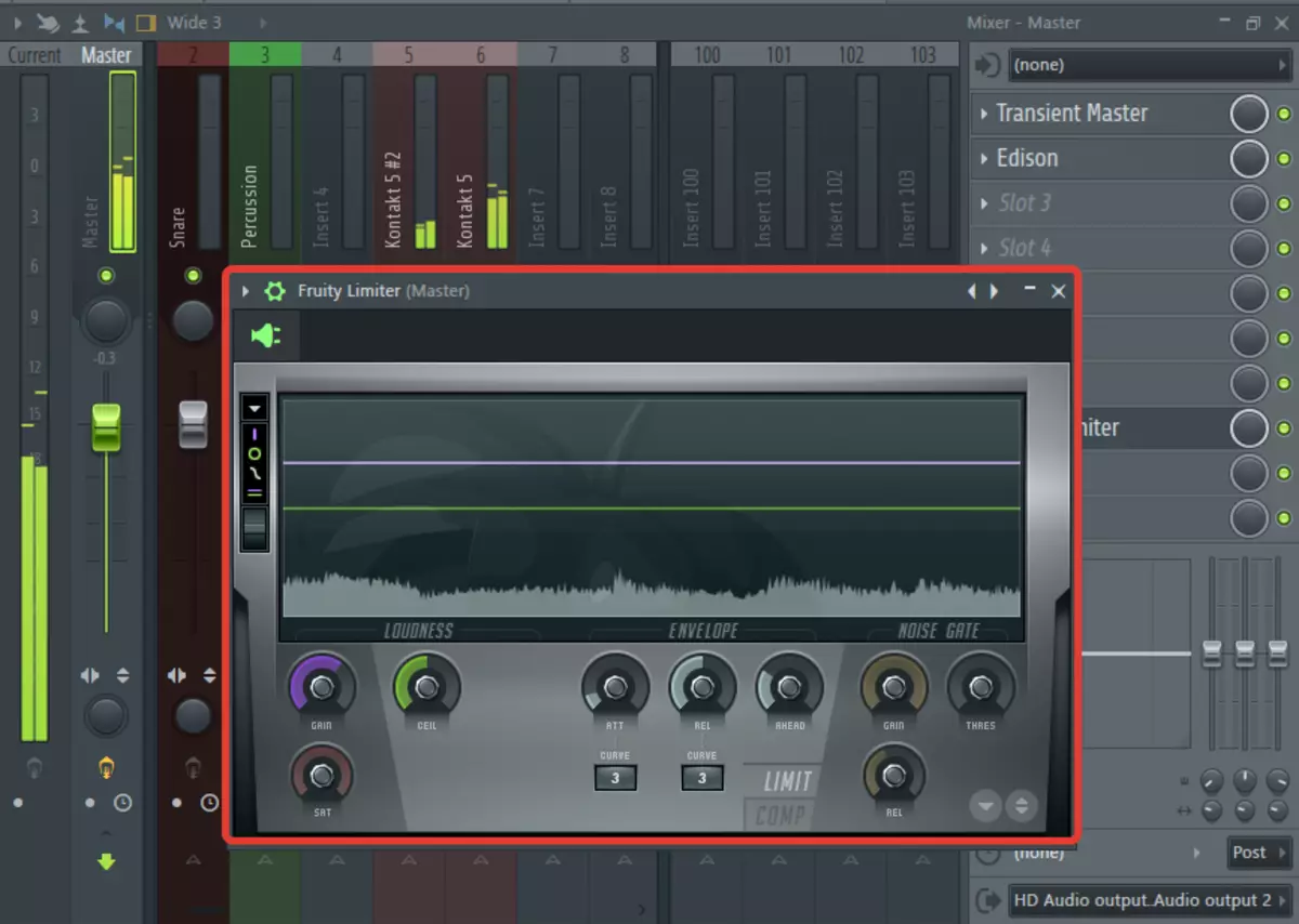 Ազդեցություն FL Studio- ի վարպետ ալիքի վրա