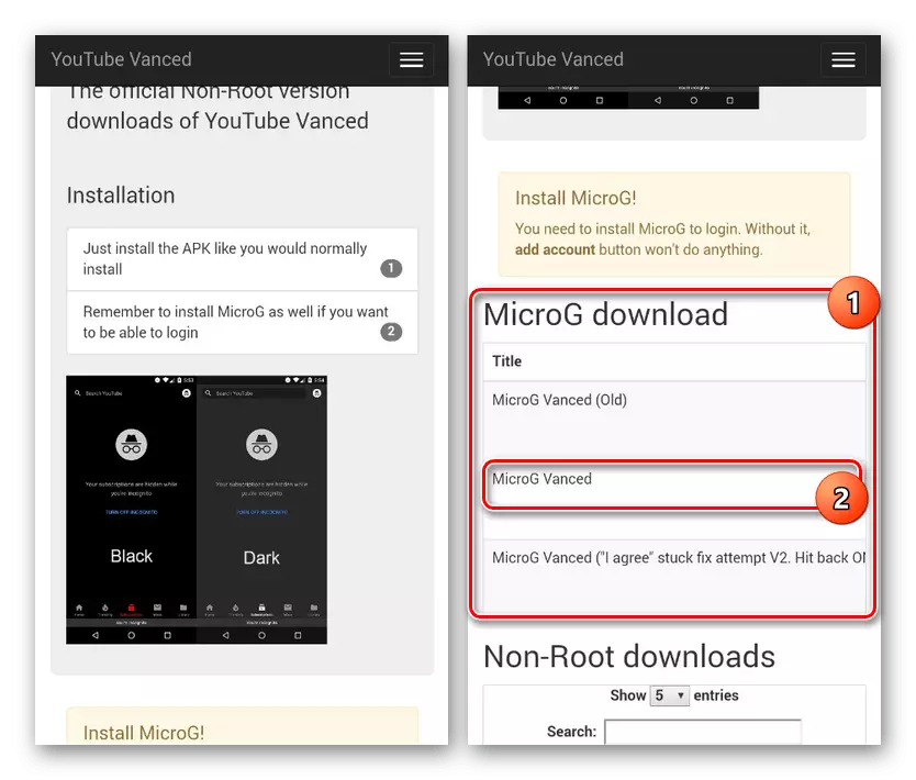 Pindah ka Download Microg dina Android