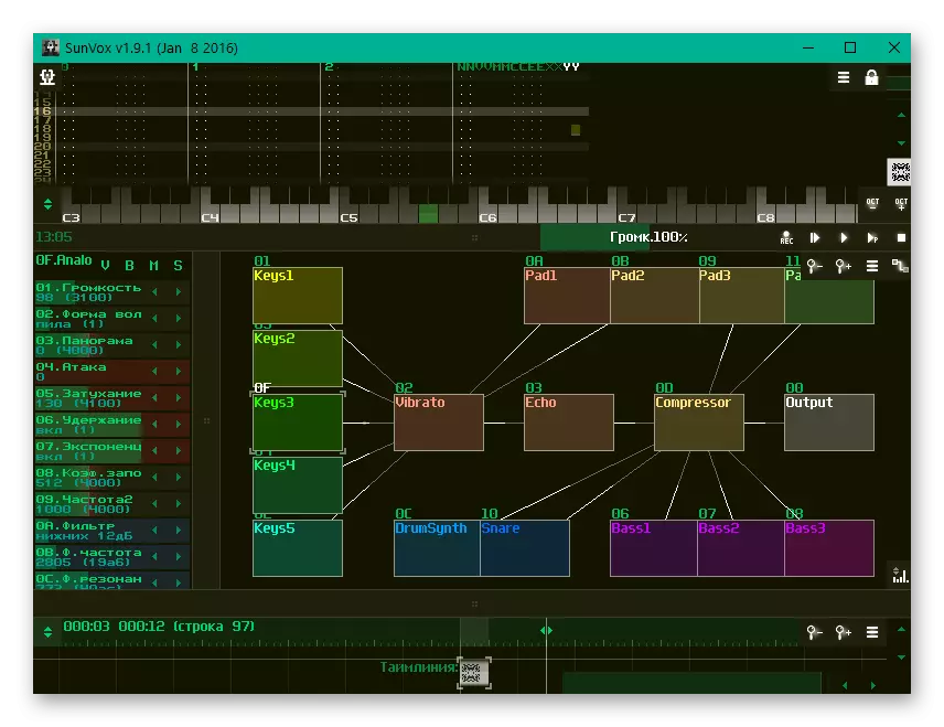 Program do tworzenia muzyki na komputerze SUNVOX