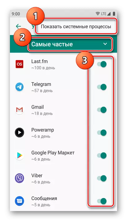 Nonaktifkan Pemberitahuan melalui menu khusus di Android 9