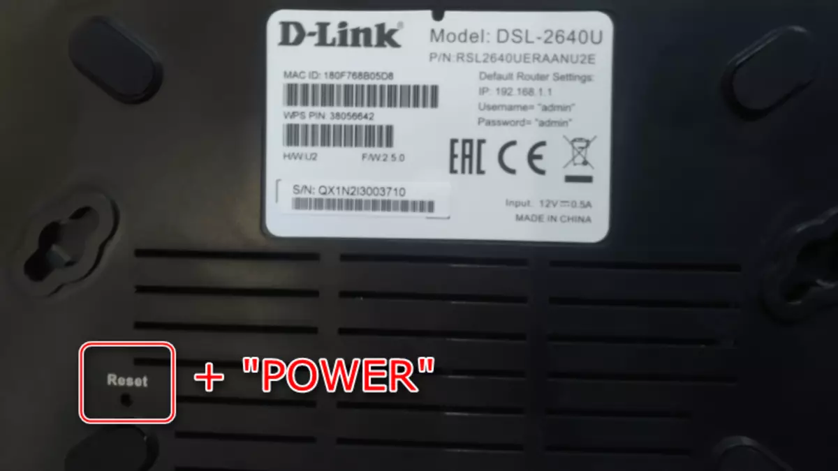 D-Link DSL-2640U kako prebaciti usmjerivač na način oporavka firmvera