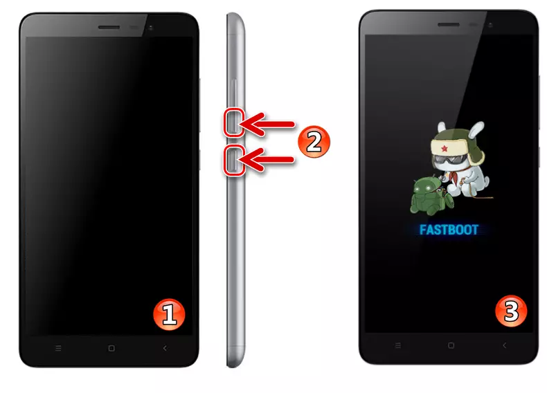 Xiaomi Redmi Note 3 MTK تبديل الهاتف الذكي إلى وضع FastBoot