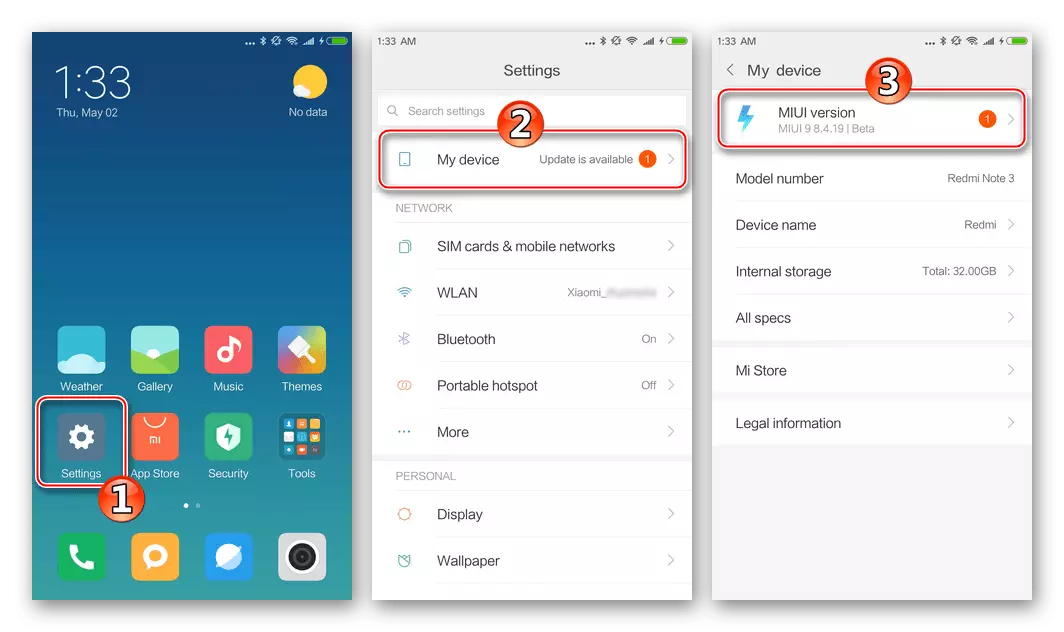 Xiaomi Redmi Notă 3 MTK Apel Actualizare aplicații Android