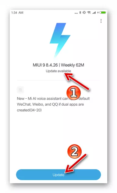 Xiaomi Redmi Catetan 3 MTK otomatis Miui Update ku Air