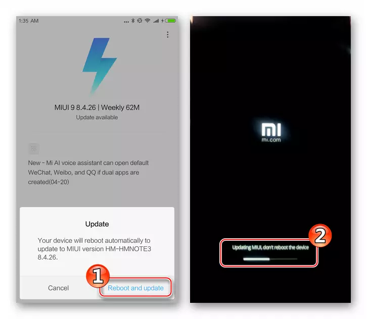 Xiaomi Redmi Note 3 MTK berriro instalatu prozesua (eguneratu) firmware miui
