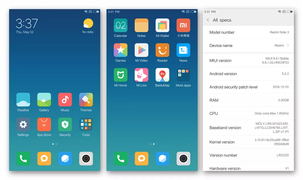 Xiaomi Modmi ማስታወሻ 3 MTK ኦፊሴላዊ Miui ስብሰባ በስማርትፎን በኩል በተንቀሳቃሽ ስልክ ረዳት በኩል እንደገና ተመለሰ