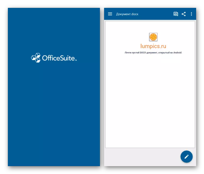 Преглед на документа в OfficeSuite за Android