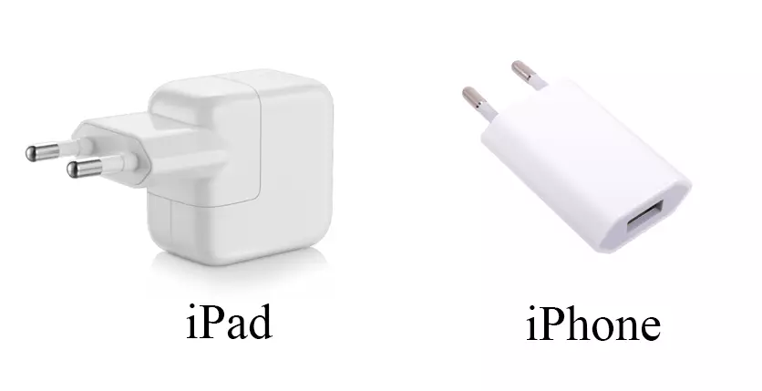 Ipad thiab iPhone Chargers