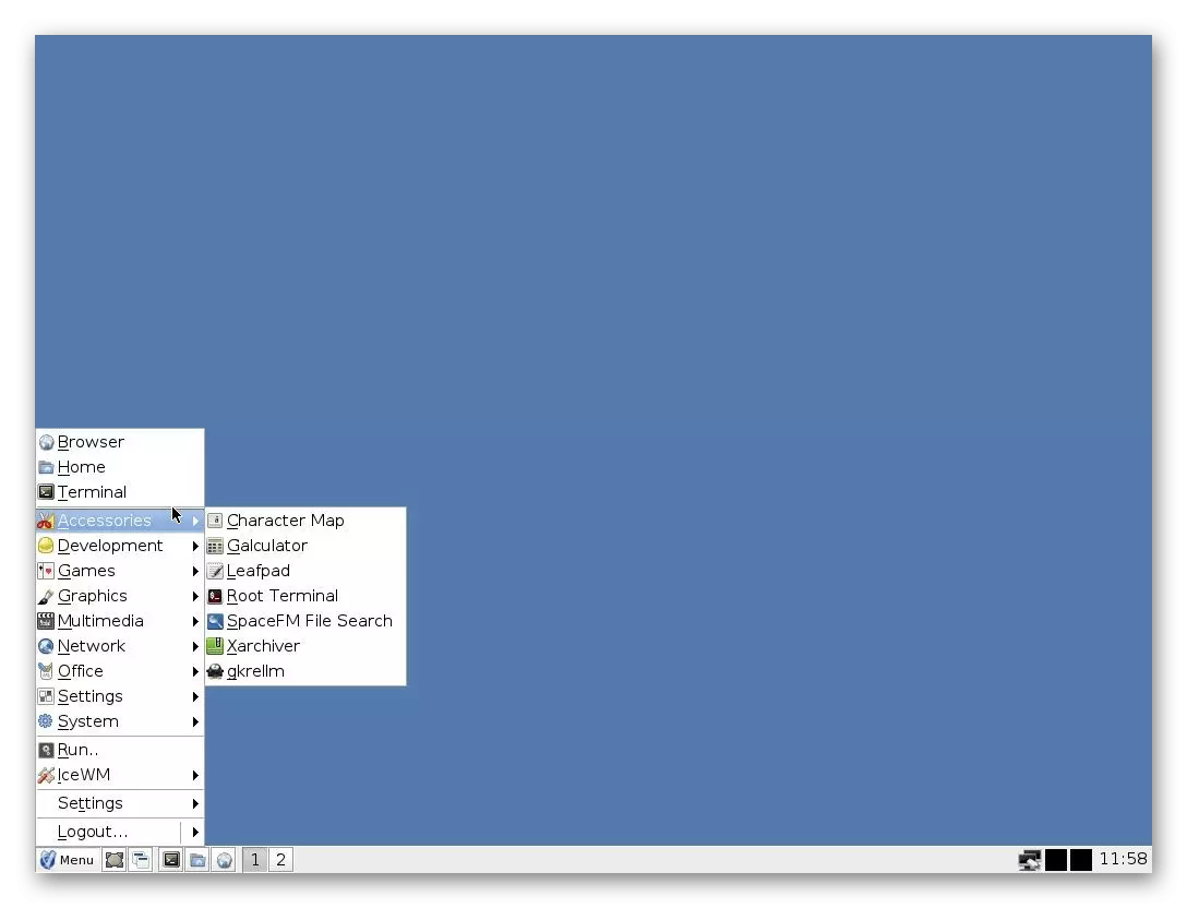 Vzhled Icewm desktopové prostředí pro operační systémy Linuxu