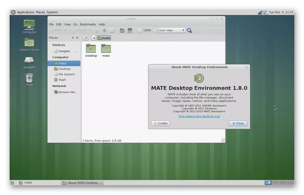 Matele Matele Desktop pentru sistemele de operare Linux
