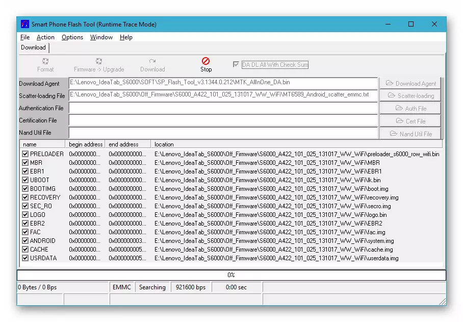 Lenovo IDEATAB S6000 SP flash eszköz Egy tabletta csatlakoztatása PC-hez a firmware-hez