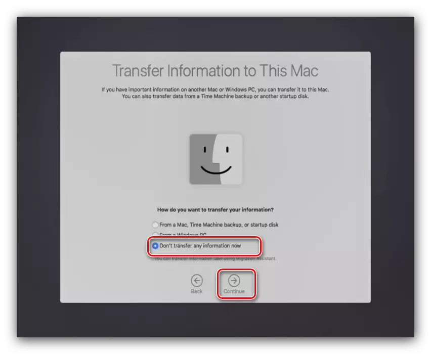 مجازی باکس پر MacOS تنصیب کے دوران ڈیٹا کی منتقلی
