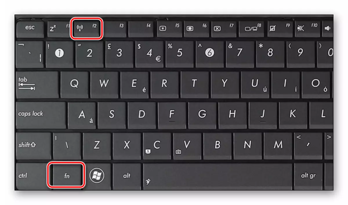 Funkční klávesy pro zakázat Wi-Fi na notebooku