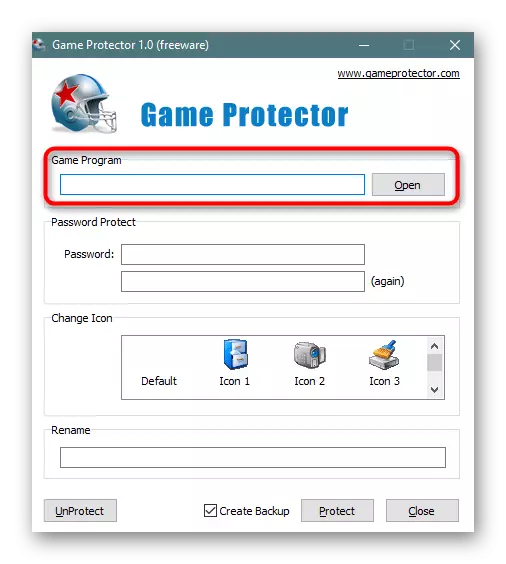 Navođenje ruta Mozilla Firefox instalirati lozinku u Game Protector