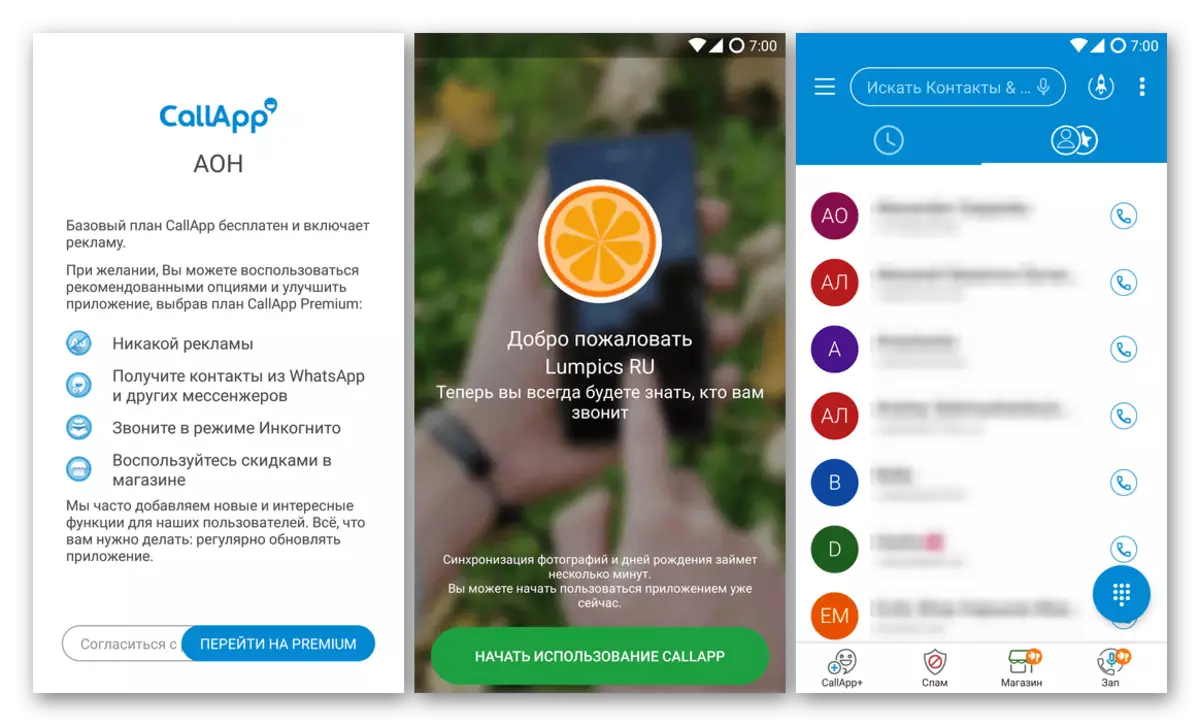 Aflaai CallApp app uit Google Play Market vir Android