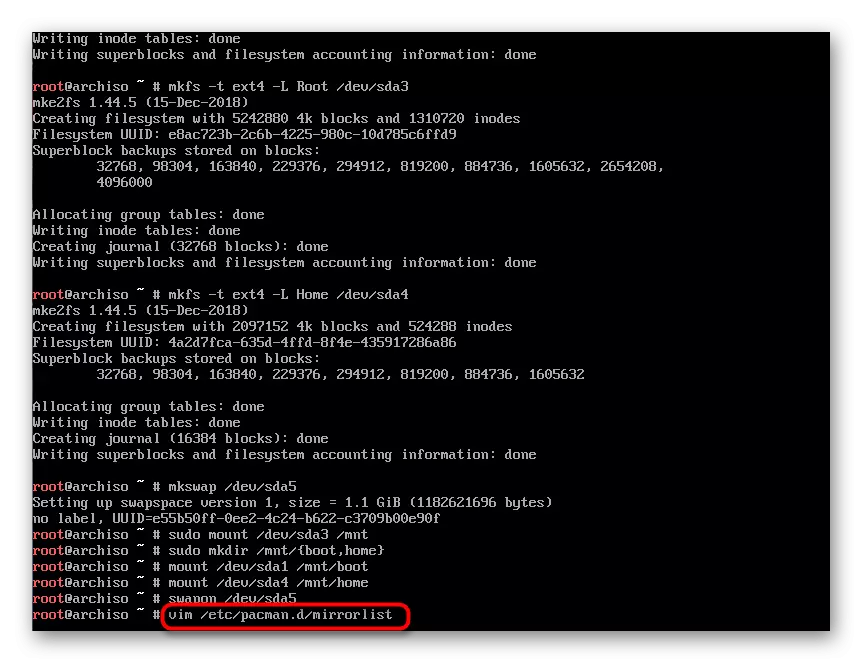 Muka daptar kaca spion ngaliwatan pangropéa téksu dina Arch Linux Ubuntu