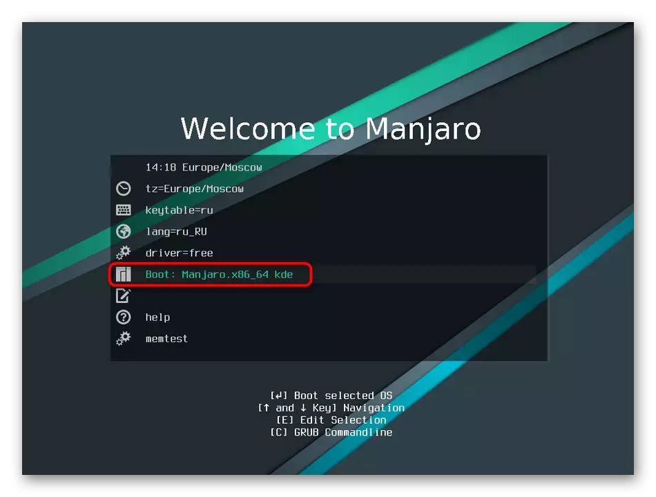 Menjalankan gambar sistem operasi Manjaro untuk instalasi lebih lanjut