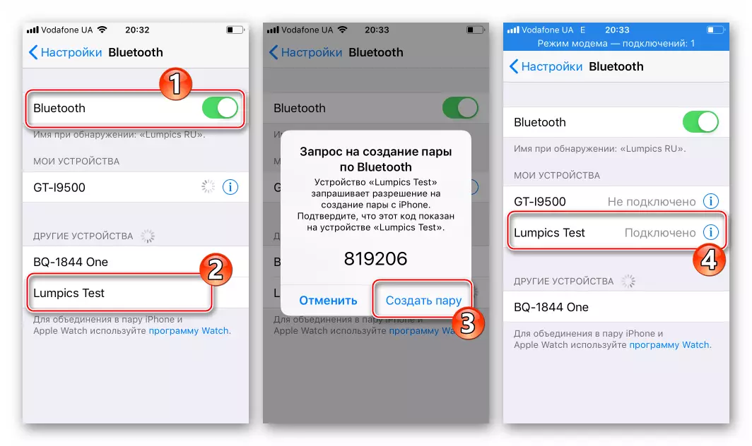 internet paylanması üçün digər Bluetooth cihazı ilə cütləşmə iPhone 5S