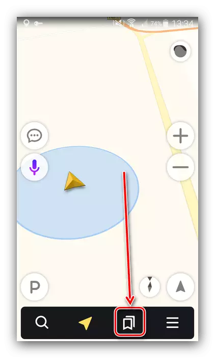 Zapisane miejsca, aby zapisać trasę ułożoną w Yandex Navigator