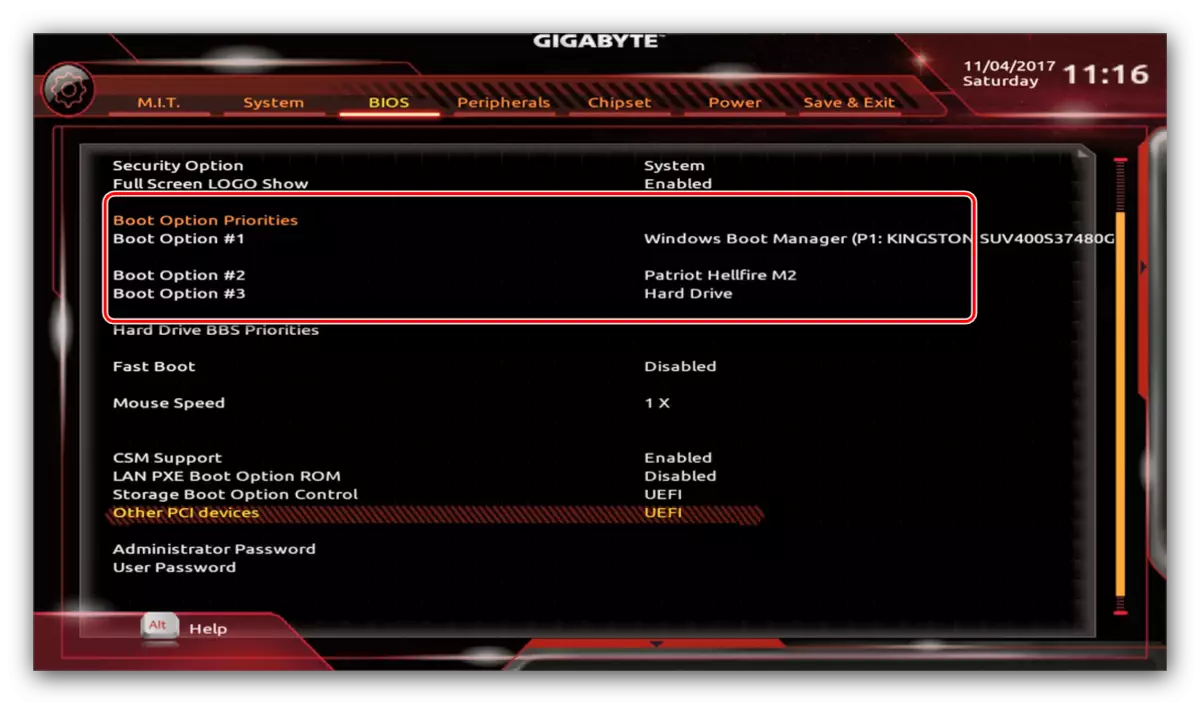 Configuración de descargas en UEFI BIOS Motherboards Gigabyte
