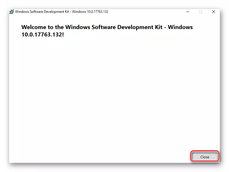 Windows 10-ում SDK փաթեթի տեղադրման գործընթացը լրացնելով