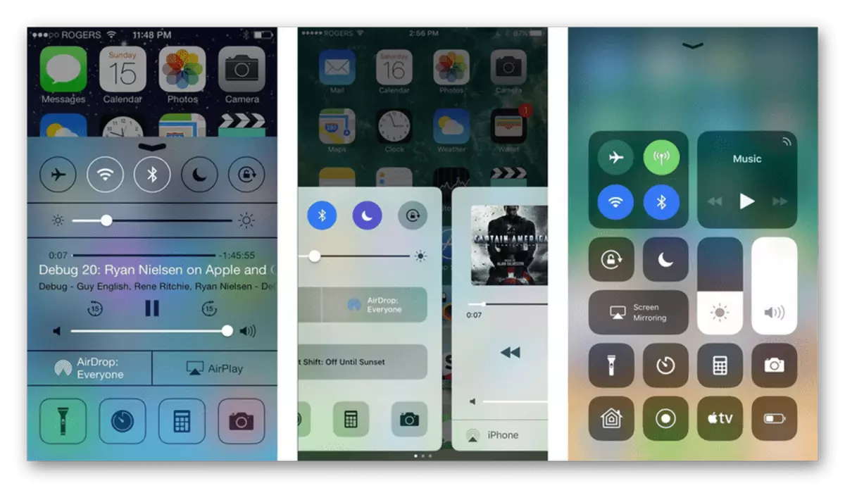 IOS operating system interface on iPhone