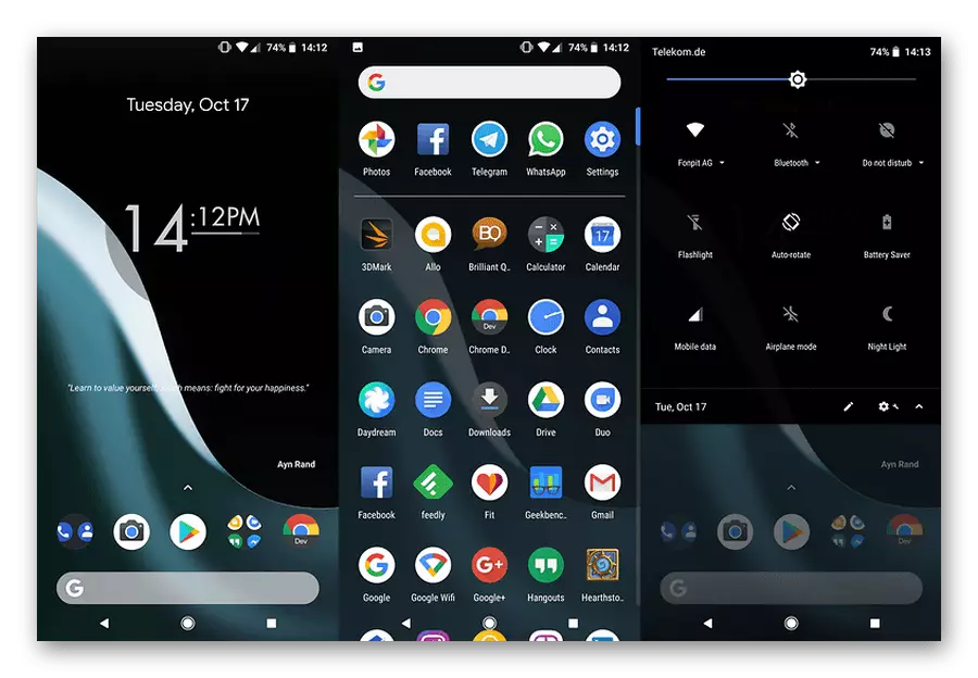 Android 8.1 Oreo interfeysi