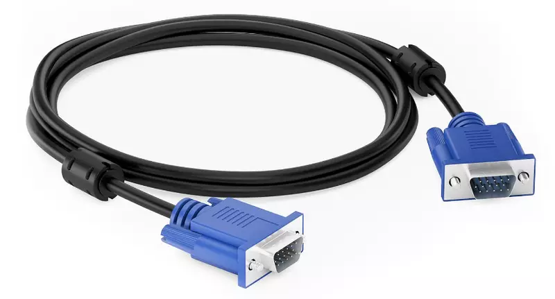 Adibidez VGA kablea PC telebistara konektatzeko