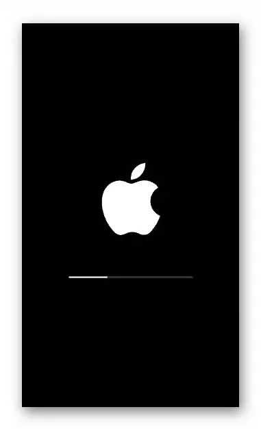 iPhone 4S індикатор виконання прошивки на екрані смартфона