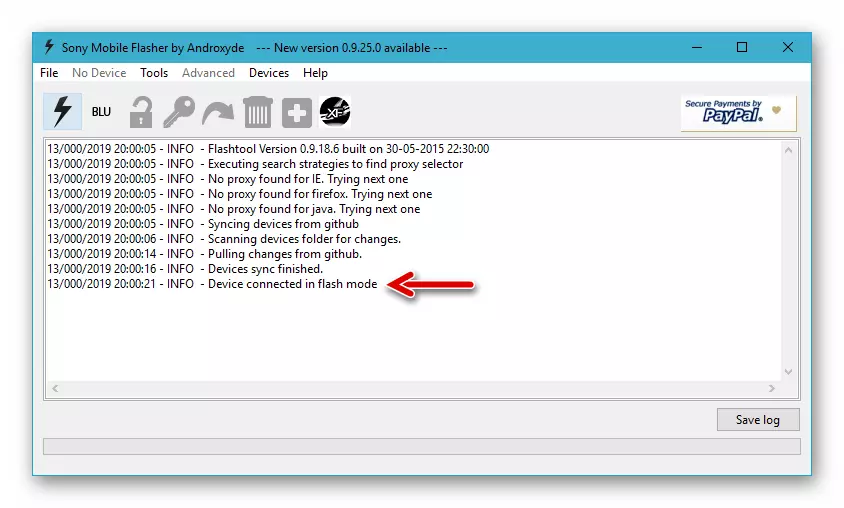 Sony Xperia Z Zámok Download cez FALIVOTOOL - Pripojenie zariadenia do počítača v režime FlashMode