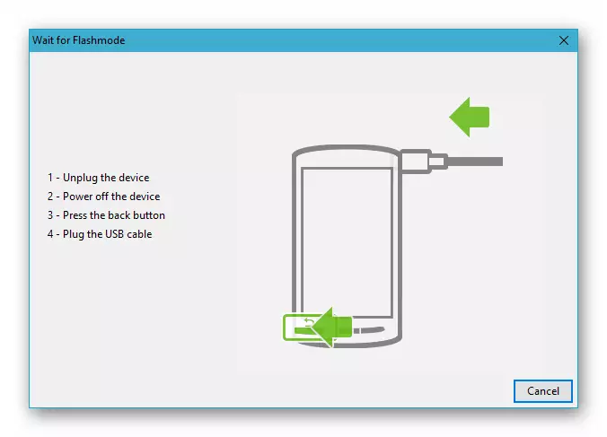 Sony Xperia Z Flashtool - Konektanta la aparaton en FlashMode-reĝimo por firmware tra la programo