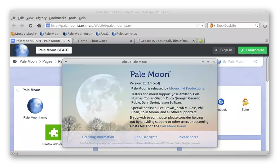 Browser Pale Kanggo Linux
