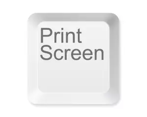 Botón de pantalla de impresión en teclado de ordenador