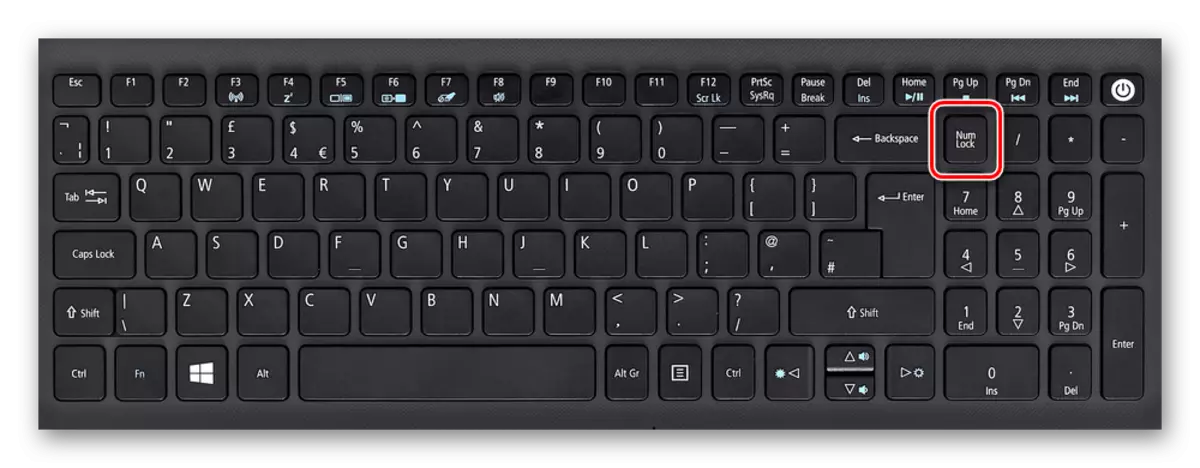Num Lock key on laptop