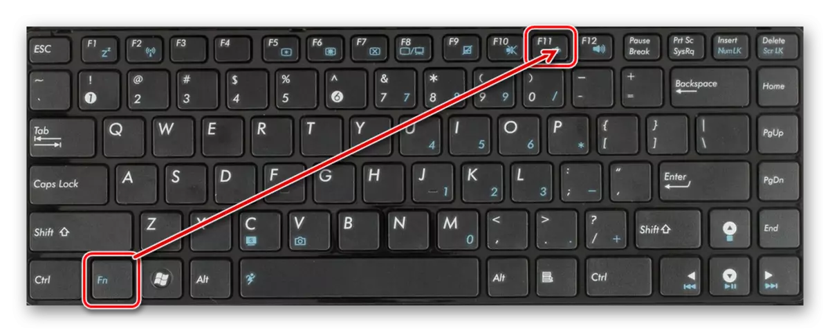 Il tasto della tastiera per accendere l'unità della tastiera del laptop digitale