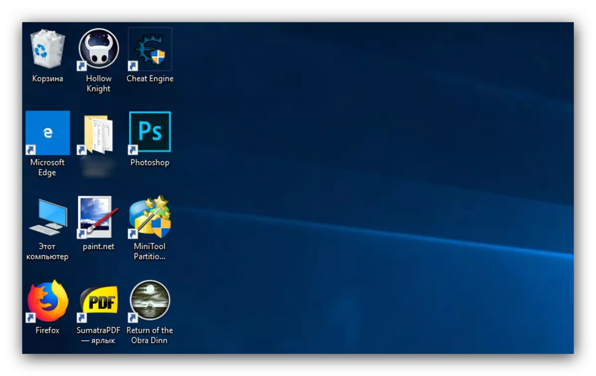 Shandisa iyo mbeva uye ctrl vhiri kuti uwedzere maDesktop icons on Windows 10