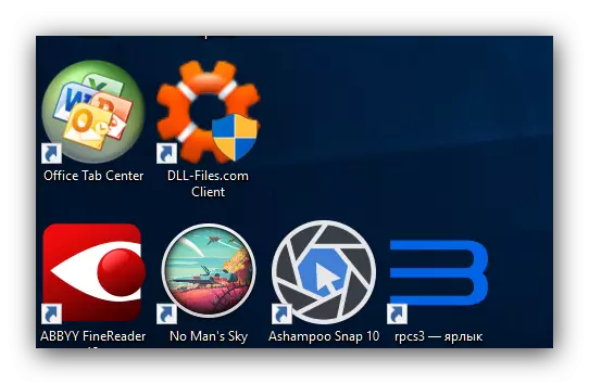 Øget desktopikoner på Windows 10 gennem menuen Vis