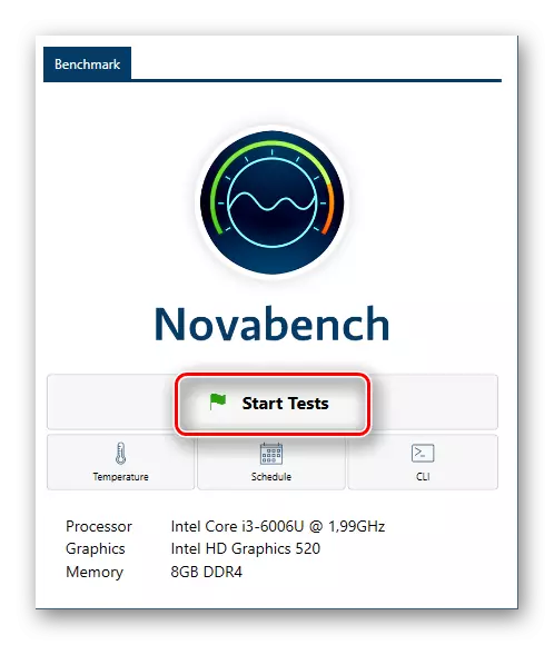 Kör alla testen av systemet samtidigt i Novabench-programmet