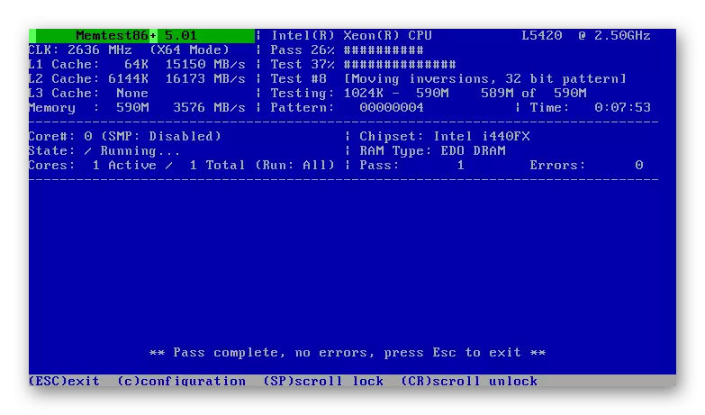 Program för diagnostisering av fel RAM MEMTEST86 +