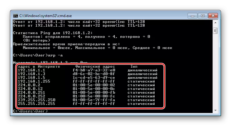 Rondedzero yeMac kero uye IP paWindows Command Mutsetse