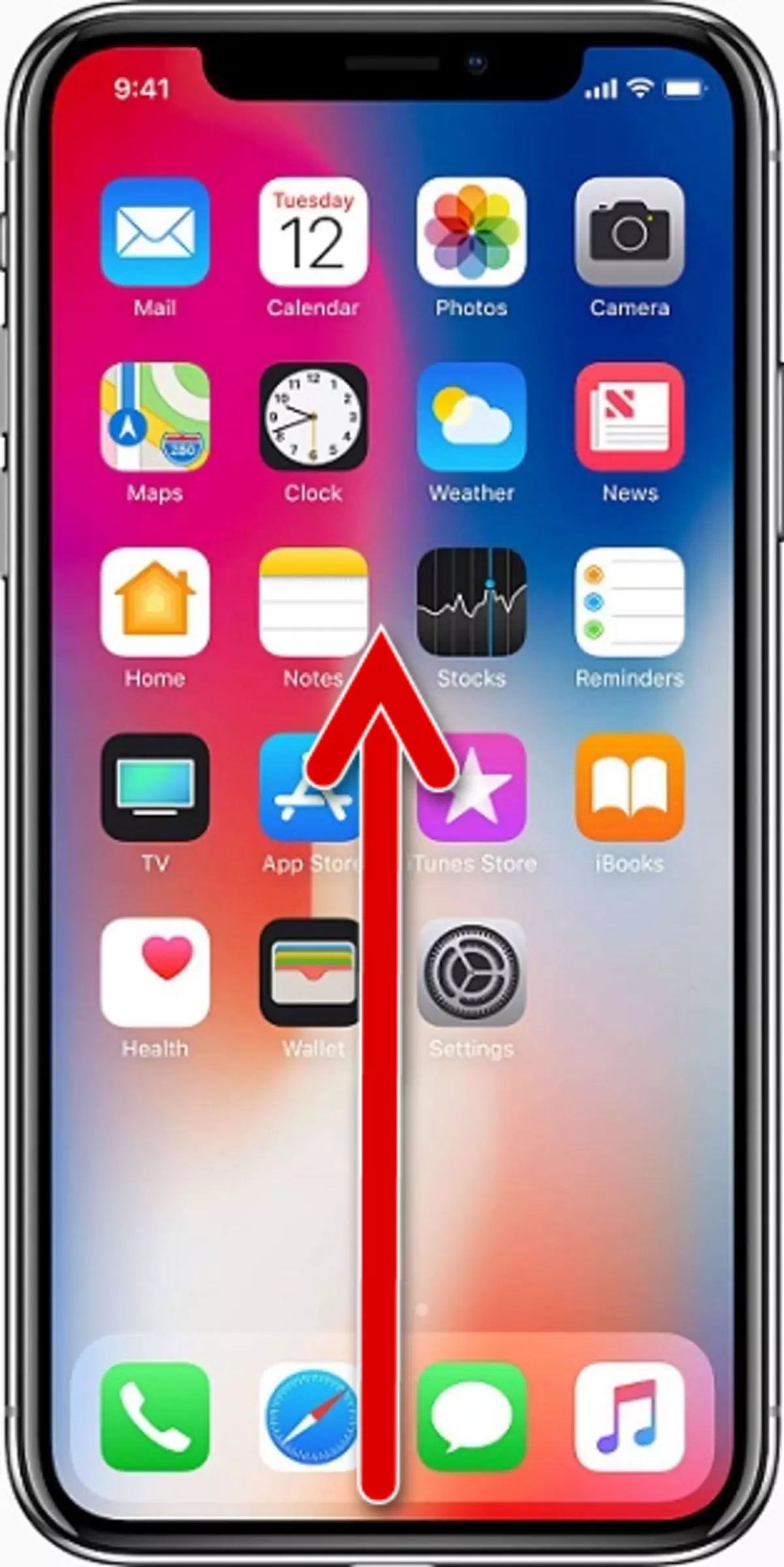 在iphone x上显示运行应用程序