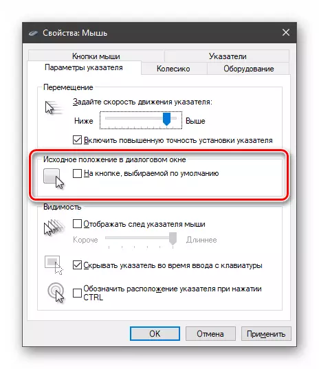 Configurar el posicionamiento automático del cursor en cuadros de diálogo en Windows 10