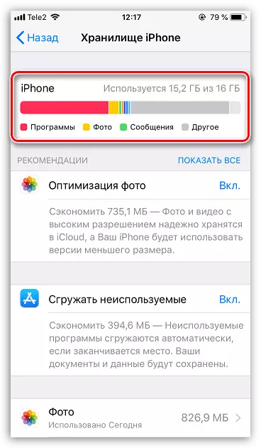 Xem thông tin lưu trữ iPhone