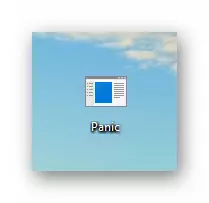 Panlabas na pagtingin sa label para sa emergency shutdown ng computer sa Windows 10